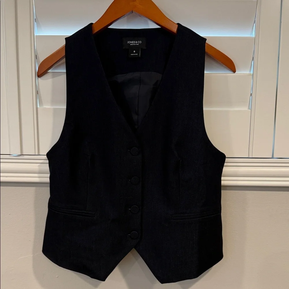 Jones New York Dark Blur Vest - Picture 5 of 5